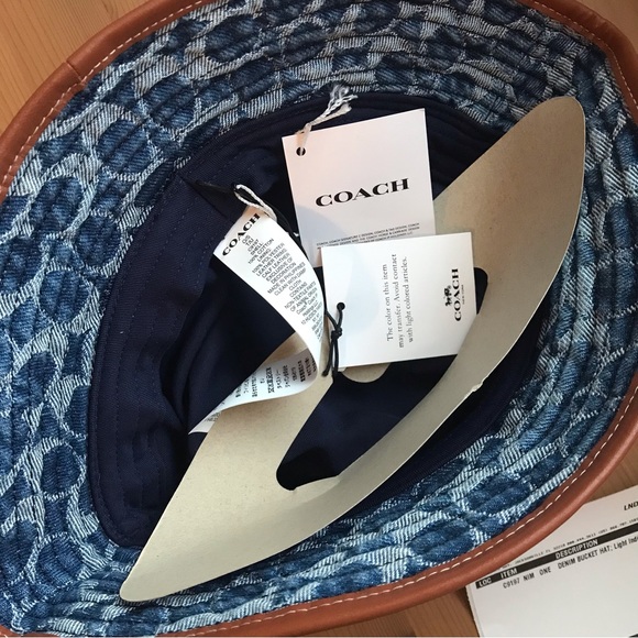 ❤️ Coach Signature Denim Bucket Hat - Picture 4 of 8
